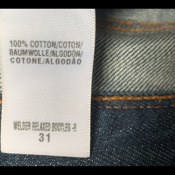 LUCKY BRAND Jeans, Welder Relaxed Bootleg, Sz 31 - Picture 6 of 13